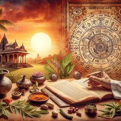 Ilustrasi astrologi kuno yang digunakan dalam peradaban Mesir, Babilonia, dan Yunani, menunjukkan simbol zodiak dan ramalan astrologi.